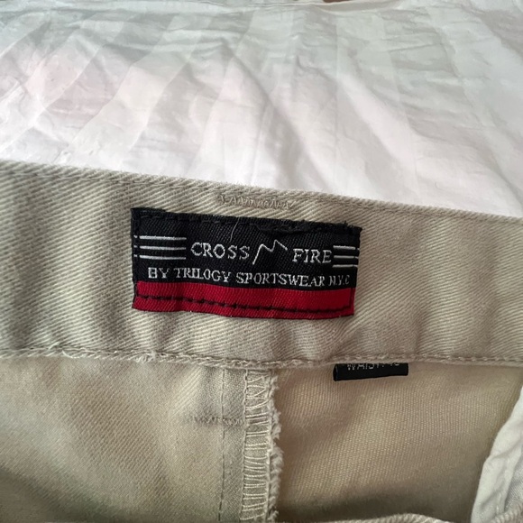 Tan Flat Front Shorts with Classic Design - Picture 3 of 3